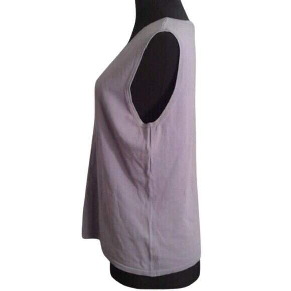 Coldwater Creek Size L Tank Top Womens Lavender Sleeveless Rayon Nylon Knit - Picture 4 of 6